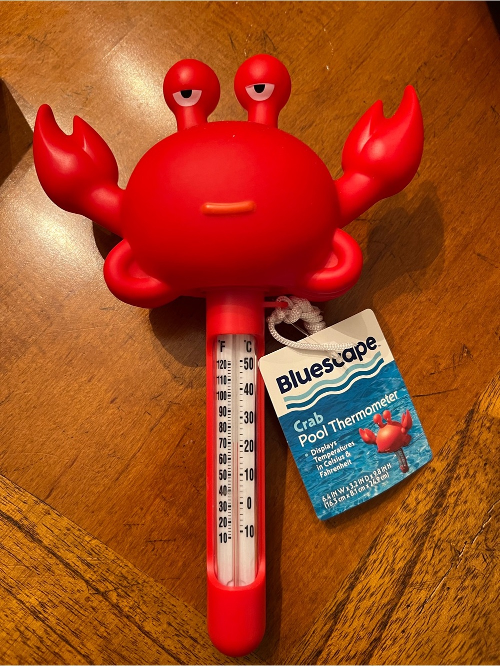 Red Crab Pool Thermometer - Novelty Floating Thermometer